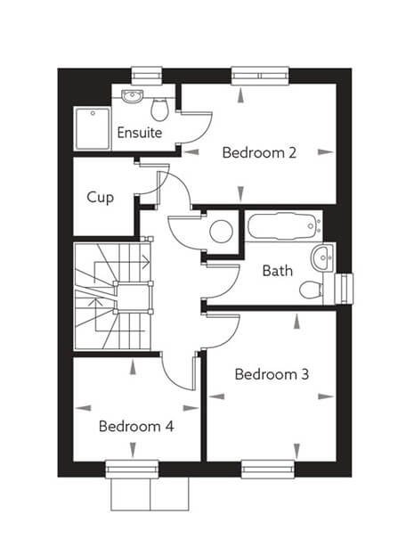 Scotney (Type 2) Floor Plan First Floor